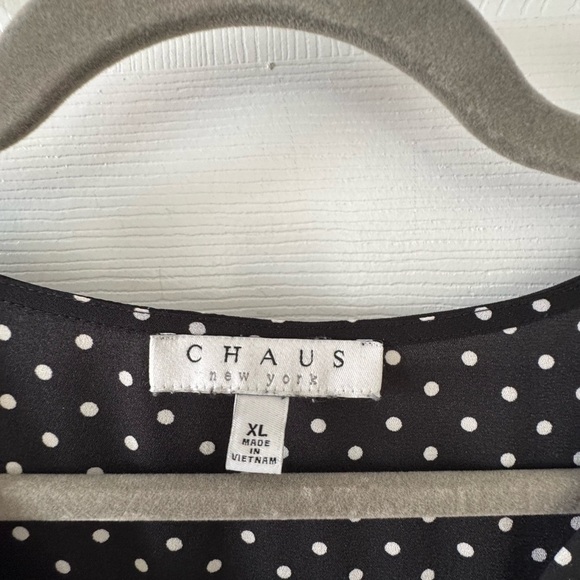 Chaus Black and White Ruffled Blouse - Picture 3 of 5